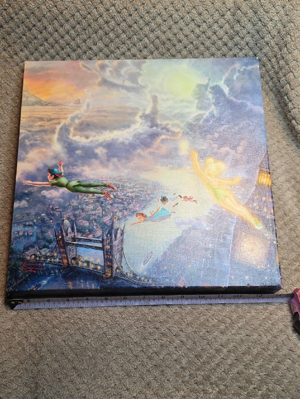 Thomas Kinkade Flying Children Wall Art - Blue, Green, Yellow